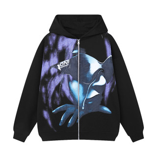 Áo Zipper Hoodie unisex C.O.Y màu đen- Hoodie Onism