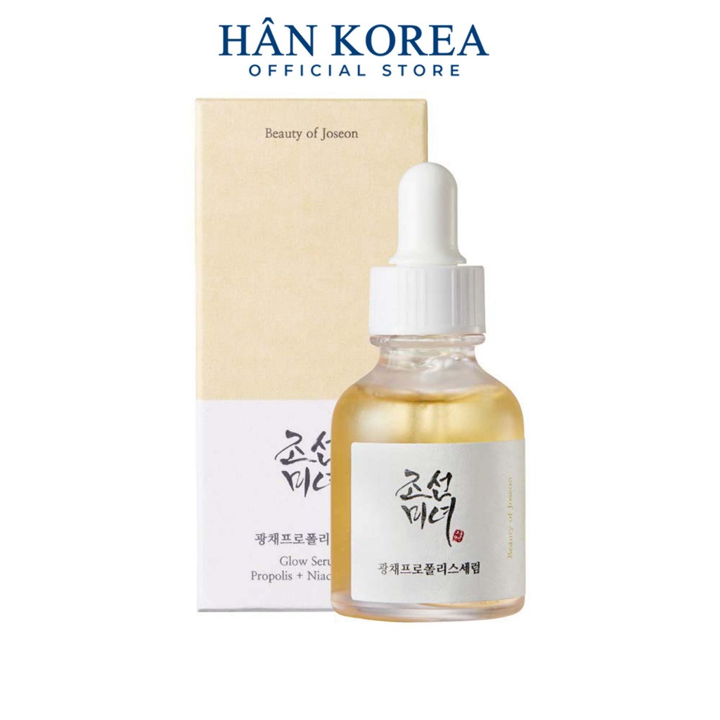 Tinh chất phục hồi da ( keo ong + niacinamide ) 30ml ( màu vàng ) Beauty of joseon, làm trắng da, mờ thâm nám - Hankorea
