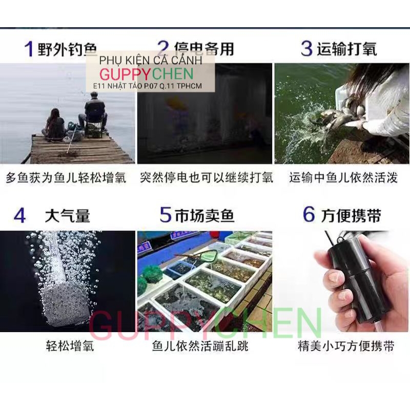 Máy Sủi Oxi USB Mini Cho Hồ Cá