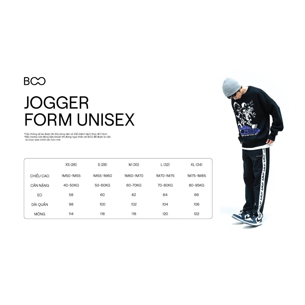 Quần Jogger Unisex BOO Essential Fall Entry Logo