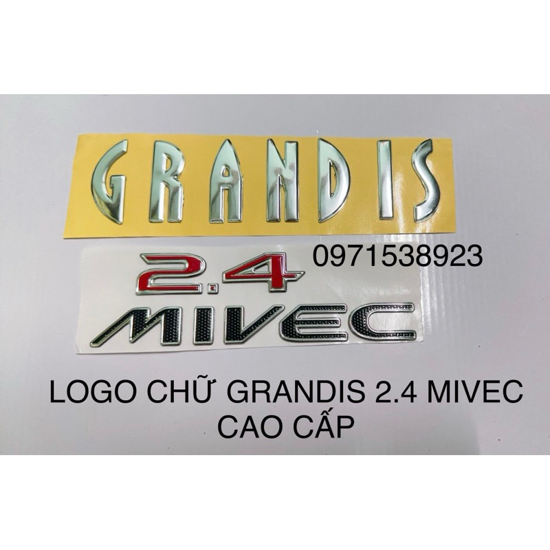 LOGO CHỮ GRANDIS 2.4 MIVEC CAO CẤP