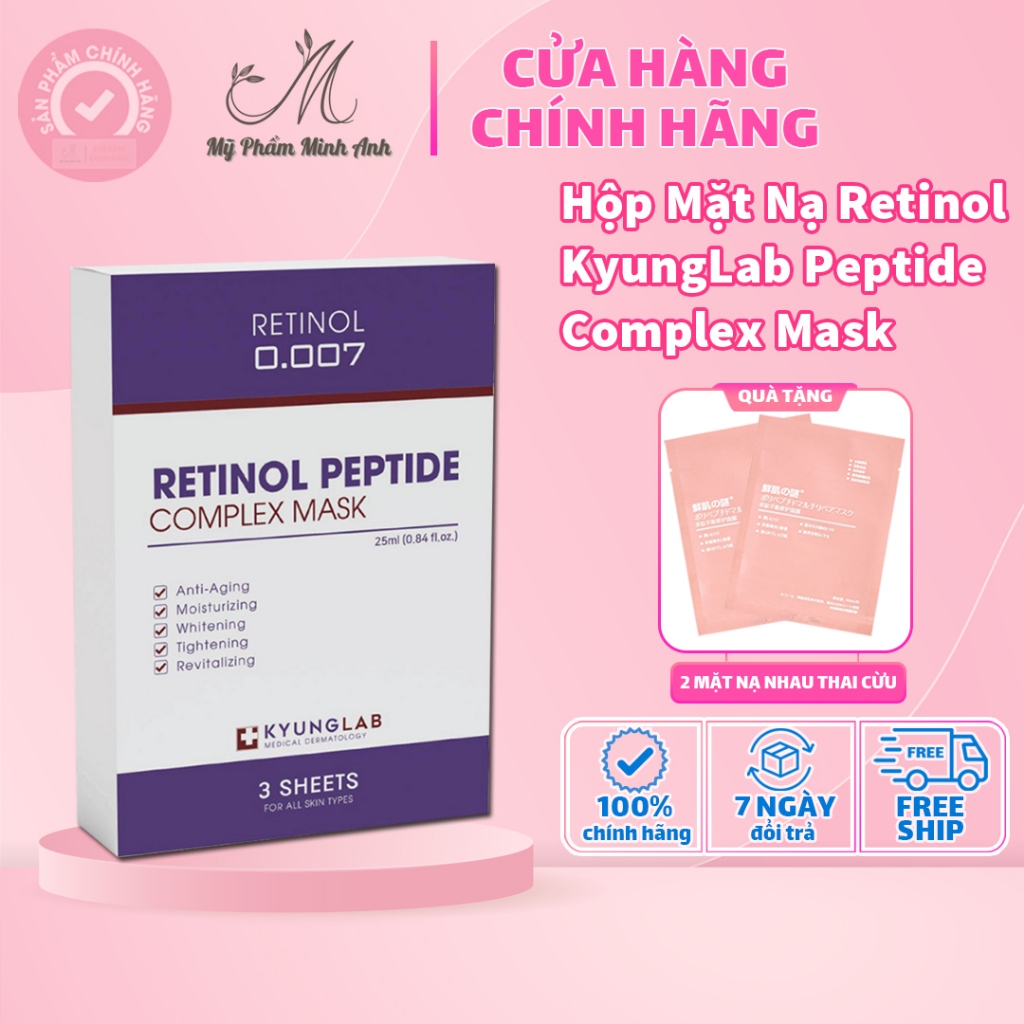 Hộp mặt nạ retinol KyungLab Peptide Complex Mask 3 miếng