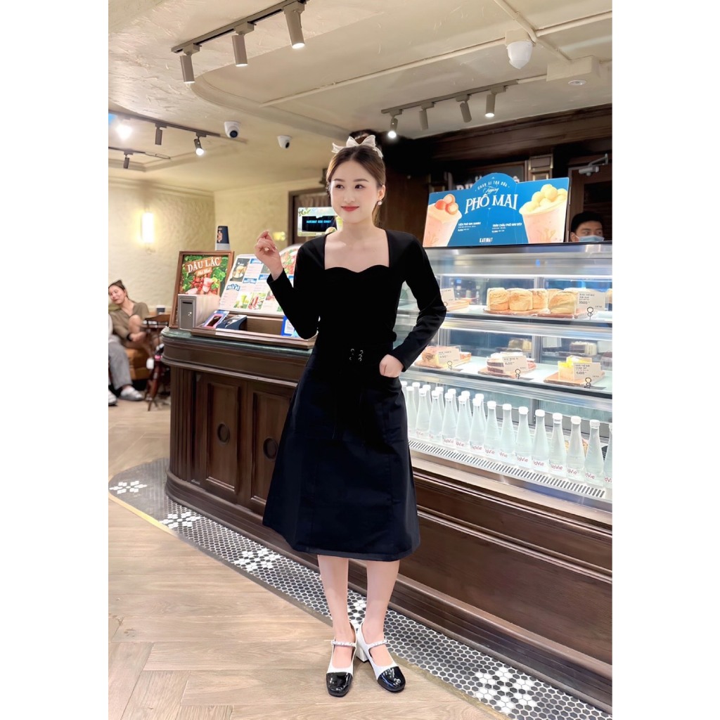 Chân váy kaki dài dáng chữ A thơi trang cao cấp ms-140