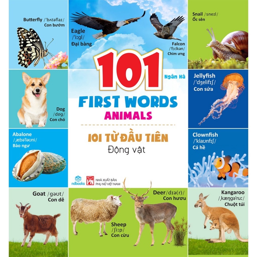 Sách - Combo 8 cuốn: 101 từ đầu tiên - Song Ngữ Anh - Việt - ndbooks