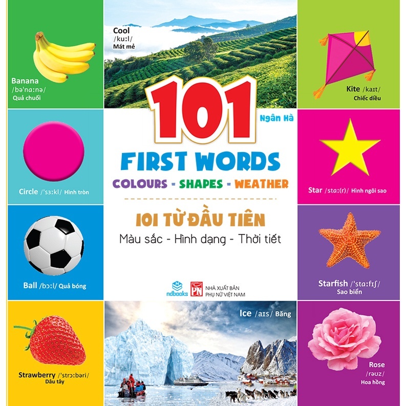 Sách - Combo 8 cuốn: 101 từ đầu tiên - Song Ngữ Anh - Việt - ndbooks