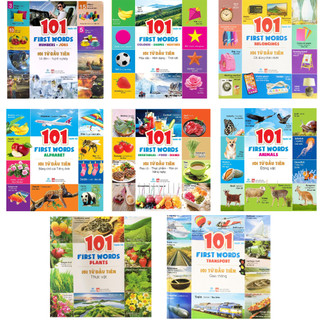 Sách - combo 8 cuốn: 101 từ đầu tiên - song ngữ anh - việt - ndbooks