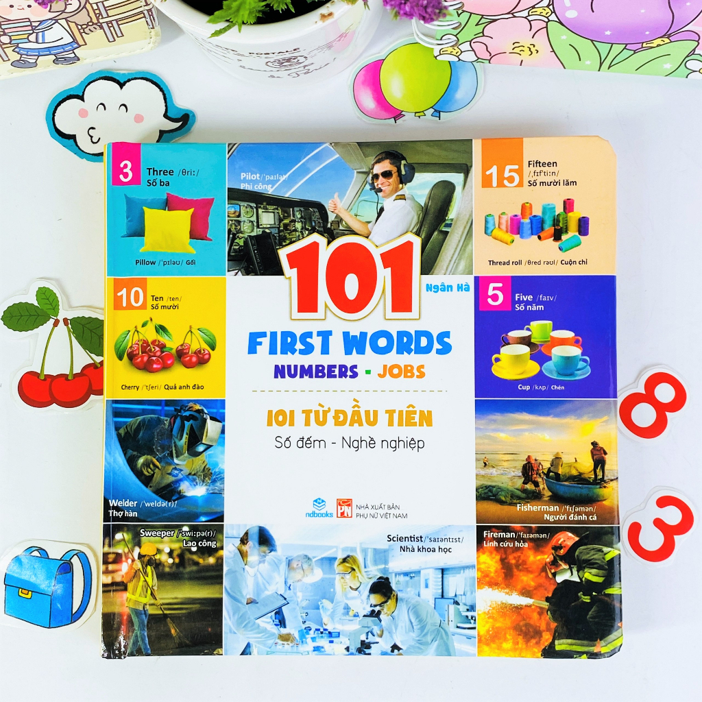 Sách - Combo 8 cuốn: 101 từ đầu tiên - Song Ngữ Anh - Việt - ndbooks