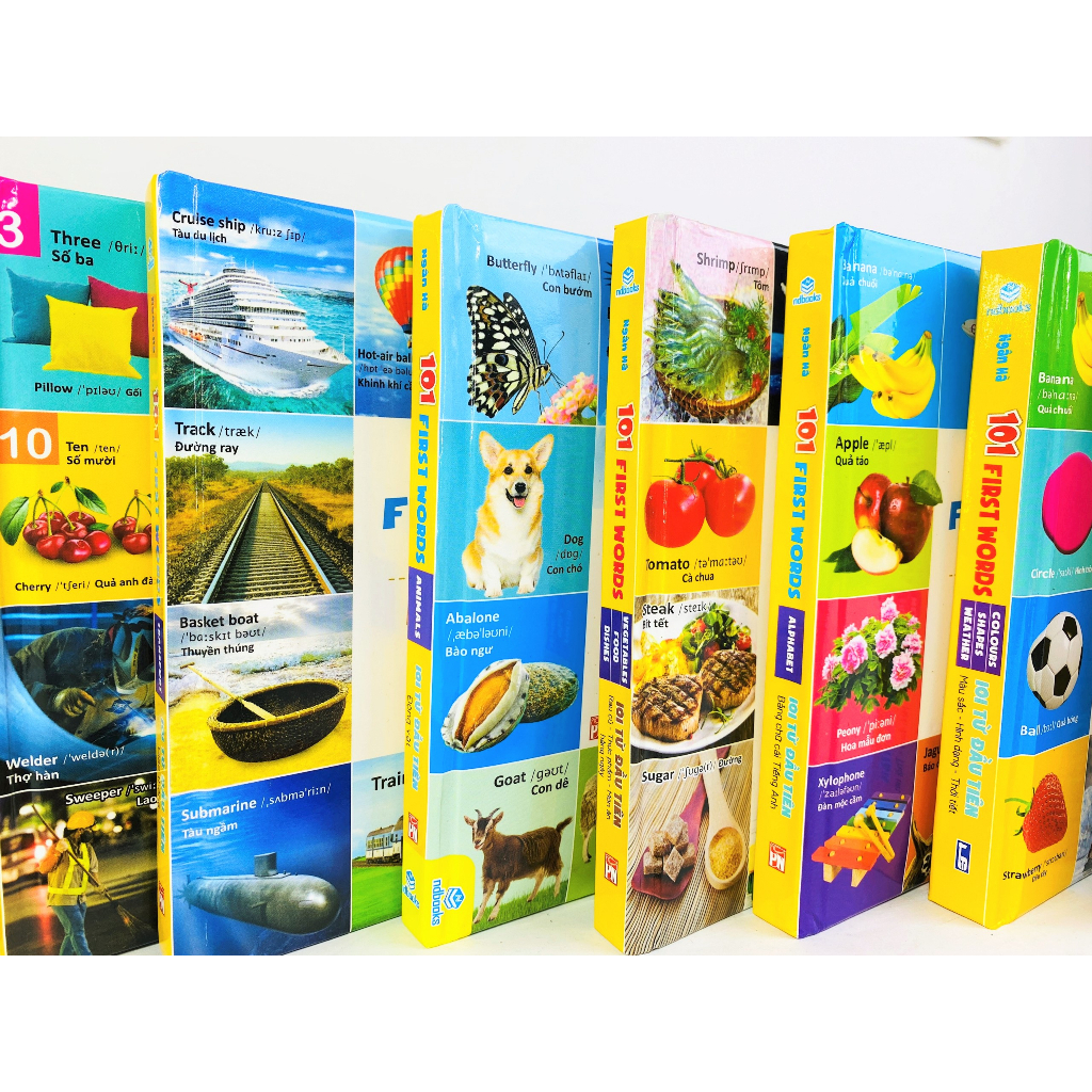Sách - Combo 8 cuốn: 101 từ đầu tiên - Song Ngữ Anh - Việt - ndbooks