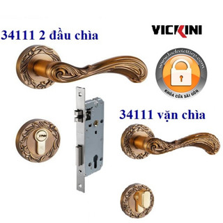Khóa phân thể vickini cao cấp 34111 màu cafe vàng