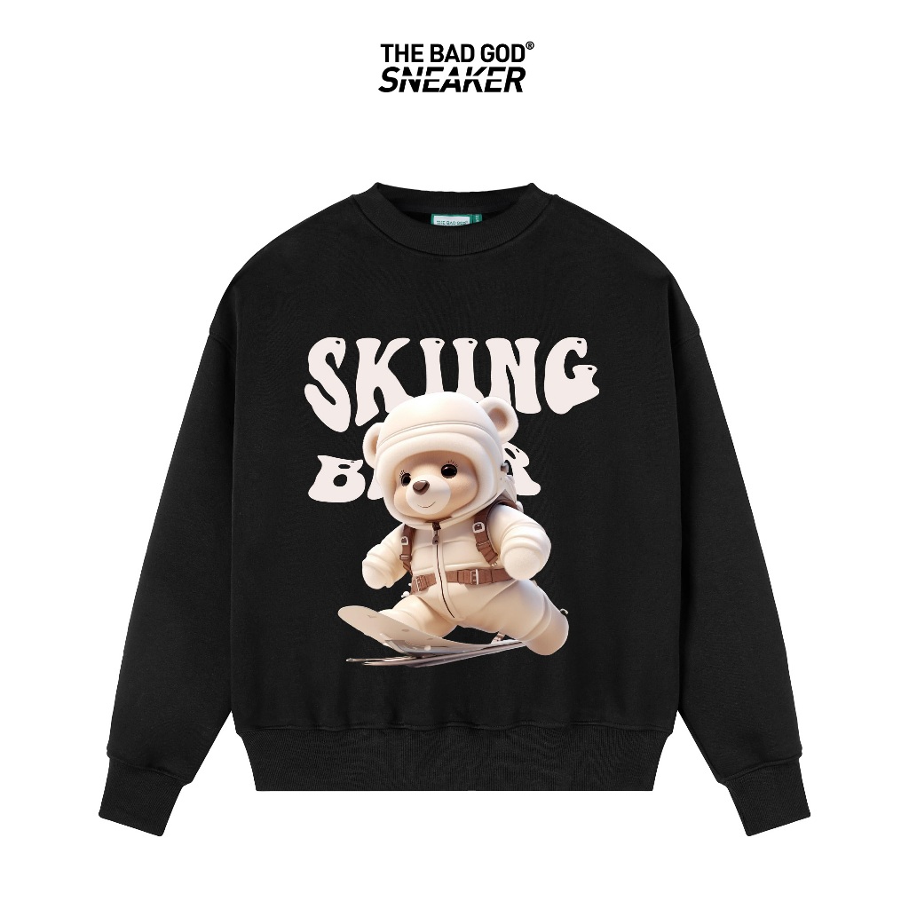 Áo sweater The Bad God Skiing Bear