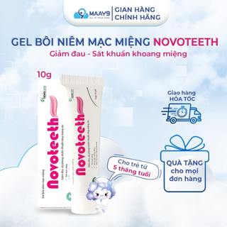 Gel bôi niêm mạc miệng Novocare Novoteeth giảm đau, kích ứng, dự phòng nhiễm khuẩn răng miệng 10g