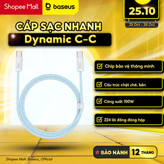 Cáp sạc Type-C to Type-C Baseus Dynamic 100W 1M - Hàng chính hãng