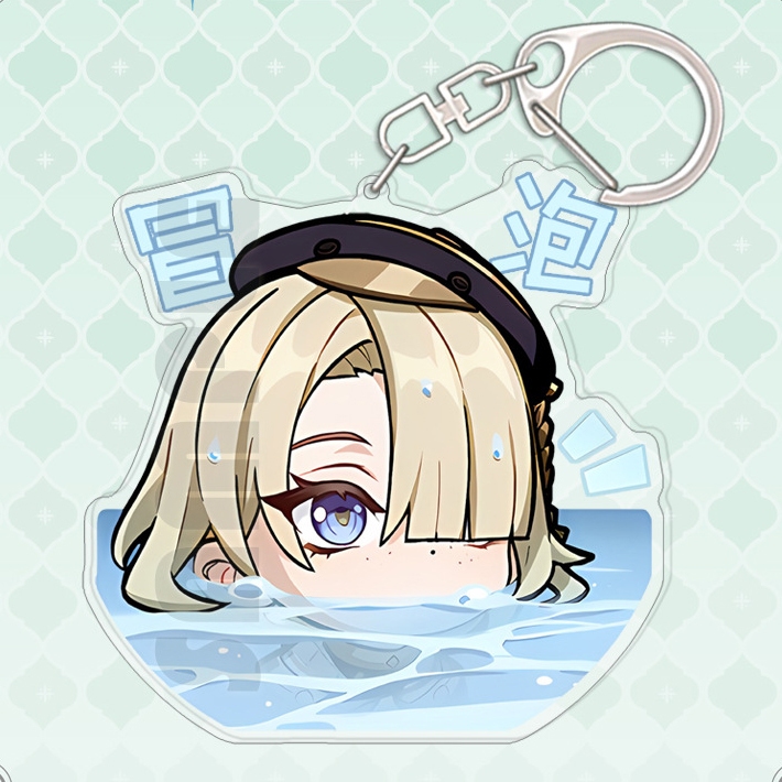 Móc khóa FONTAINE GENSHIN IMPACT Lyney Lynette Furina Freminet Charlotte game quà tặng chibi mica anime xinh xắn arcylic