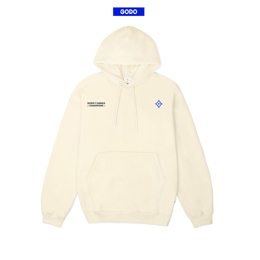 Áo Hoodie Localbrand GODO Rebels to Champions - Cream