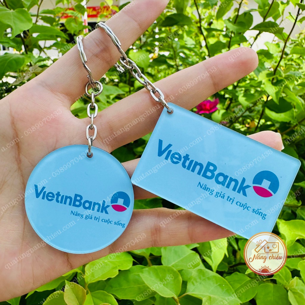 Móc khóa logo làm theo số lượng - móc khóa mica giá rẻ - In theo yêu cầu