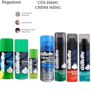  Bọt cạo râu GILLETTE Foamy Shaving Foam kem cạo râu 175g   50g Menthol Lemon   gel cạo râu GILLETTE Schiuma Da Barba 