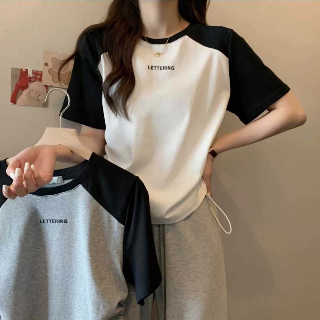 Croptop Lettering Dây Rút Dáng Babytee Dành Cho Nữ