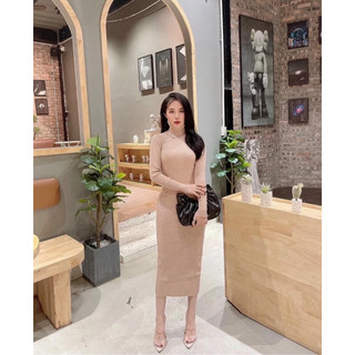 Váy len cổ lọ dáng dài hàng đẹp