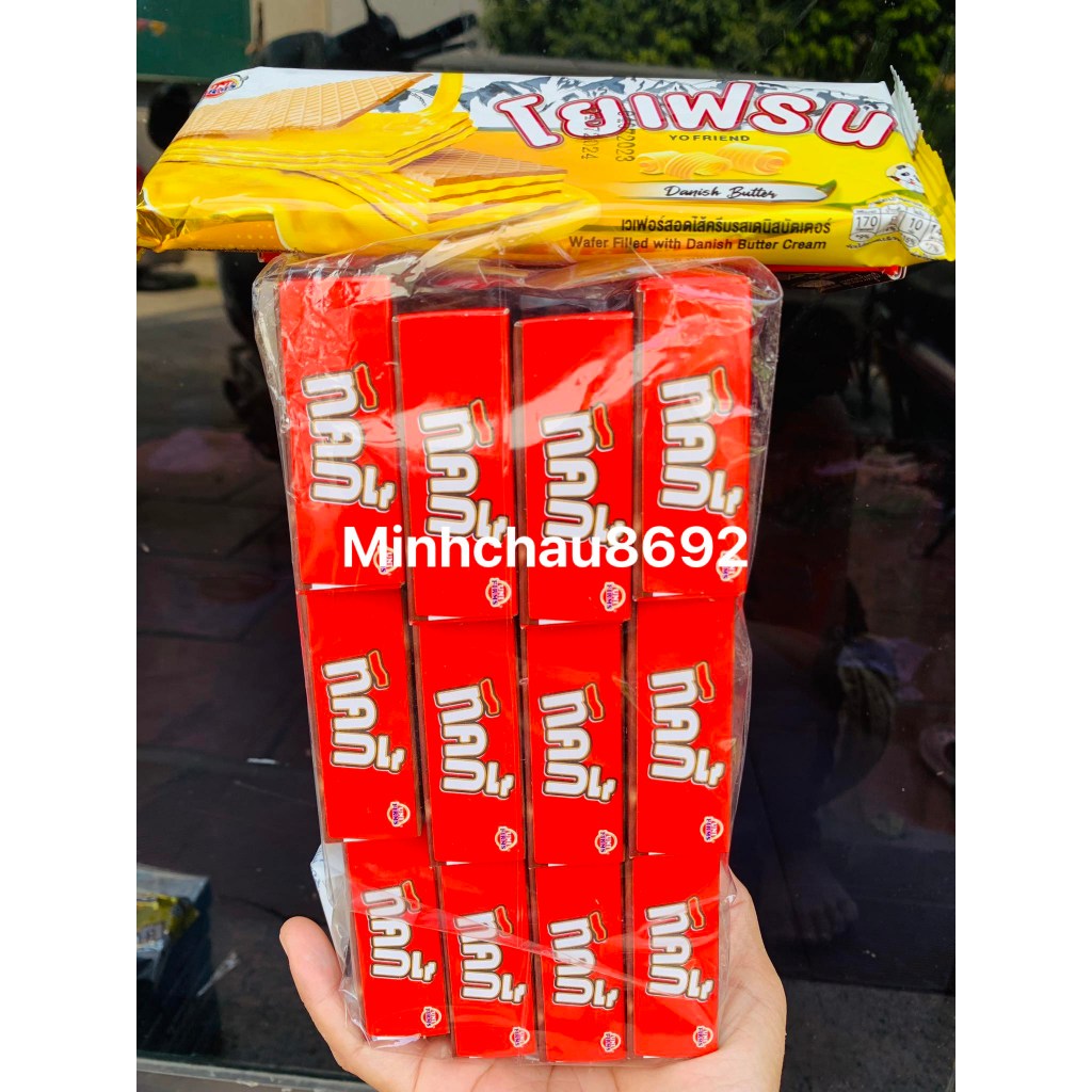 Ticky bánh que Thái Lan. vỉ 12 hộp tặng 1