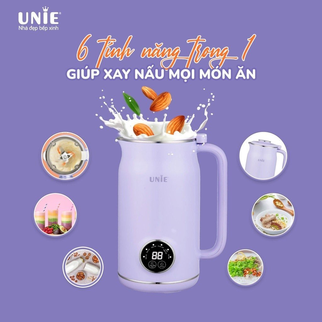 Máy Xay Sữa Hạt UNIE UMB06, Dung Tích 600ml, Bảo Hành 1 Năm
