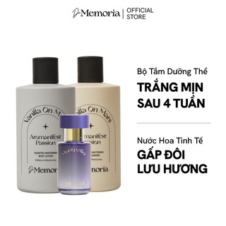 Bộ sản phẩm Nước Hoa, Sữa Tăm Và Dưỡng Thể Trăng Da Hương Nước Hoa De Memoria (300mlx2 body, 30mlx1 nước hoa)