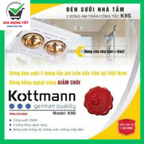 Đèn sưởi 3 bóng treo tường Kottmann