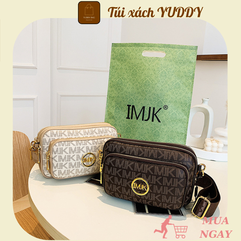 Túi xách nữ đeo chéo mk dây bản to 3 ngăn kéo khoá tiện lợi Túi xách Yuddy Bag
