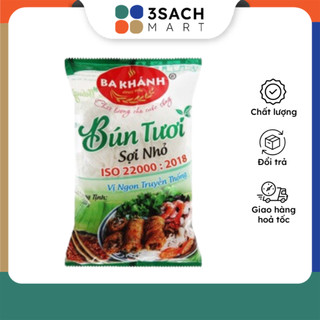 Bún tươi sợi nhỏ ba khánh - 500g/gói