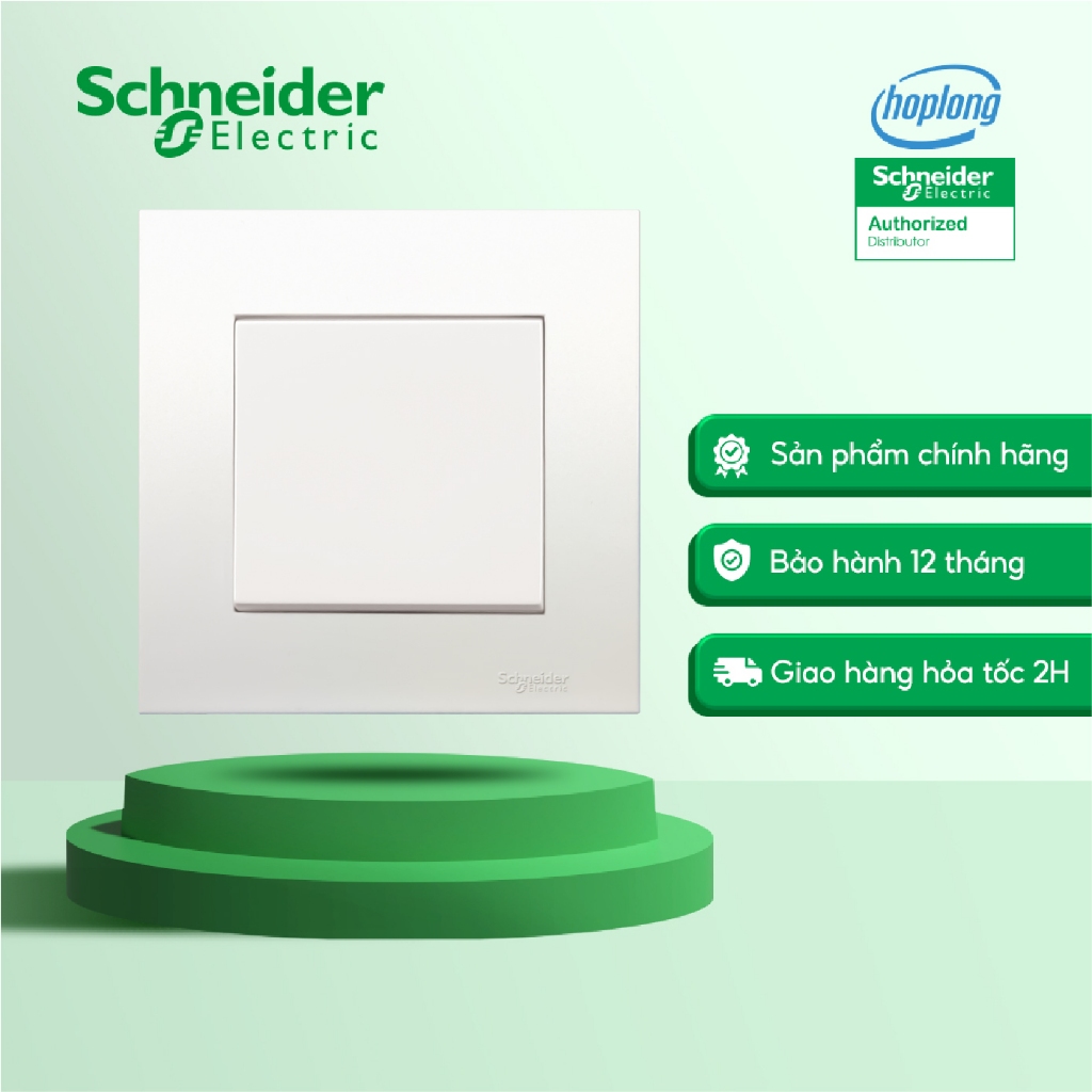 Công tắc đơn 2 chiều KB31_WE Schneider - 250VAC - 1 gang - 16AX - Trắng