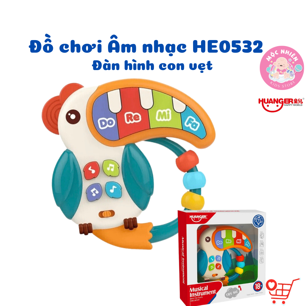 Đồ Chơi Âm Nhạc HUANGER HE0532 - Đàn Hình Con Vẹt Cho Bé Từ 12 Tháng Tuổi