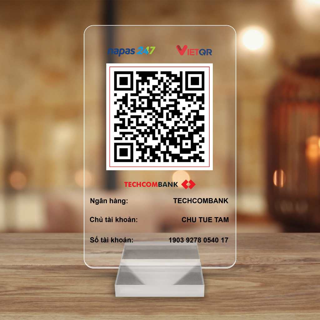 Bảng QR in theo yêu cầu, in thông tin số tài khoản siêu tốc