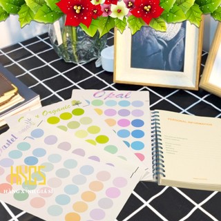 Sticker Chấm Tròn trang trí sổ planner Bullet journal họa tiết chấm tròn nhiều màu sắc