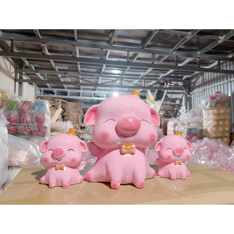 Lợn/Heo Đất thiên thần cánh tiên thạch cao size khủng lôg siêu xinh hot hit mẫu mới MINHKHOI SHOP