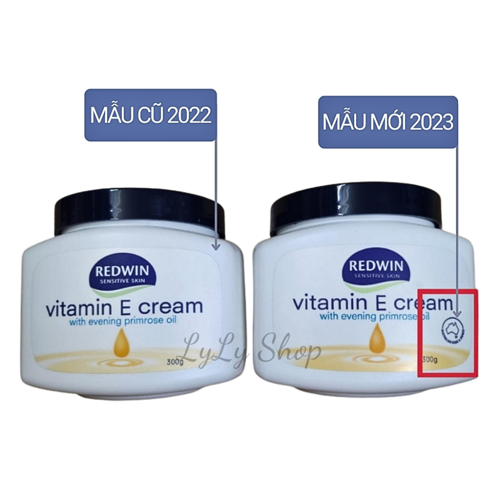 Kem Dưỡng Ẩm Da Vitamin E Redwin Cream Úc, Kem nẻ dưỡng da, chống nẻ, làm mềm mịn da LyLyShop 300g