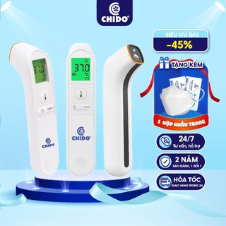 Nhiệt kế điện tử hồng ngoại Chido, Đo nhiệt độ CN Nhật Bản đo trán, đo phòng, theo dõi nhiệt độ độ chính xác cao