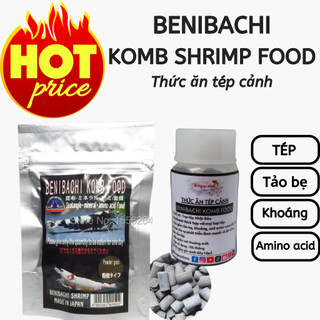 Hủ 10G Benibachi Komb Food - Đạm tảo bẹ giúp tép lột vỏ, vỏ cứng cáp hơn cho tép cảnh - Thức ăn tép cảnh.