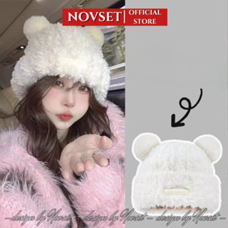 Mũ len NOVSET dệt basic dáng cụp unisex dành cho nam nữ