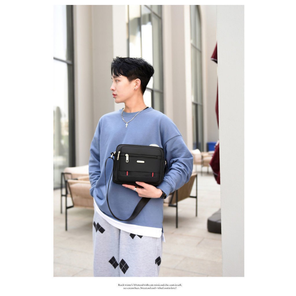 Túi đeo chéo nam vải phong cách cá tính thời trang túi chéo nam nữ unisex tiện dụng