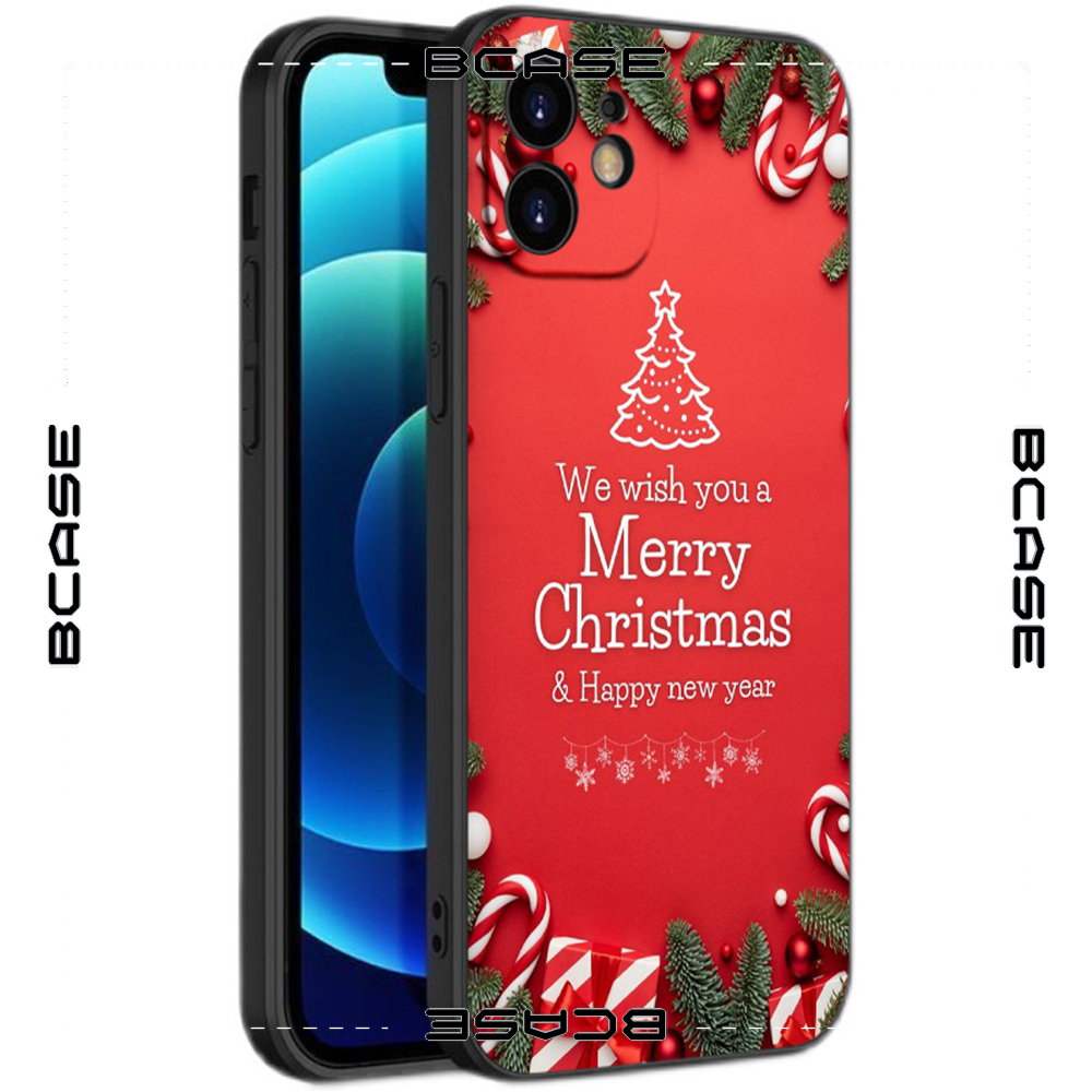 Ốp lưng iphone We wish you are noel nền đỏ 14 13 13pro 13Promax 6 6S 7 8 7Plus 8Plus IX XR XSMAX qh46