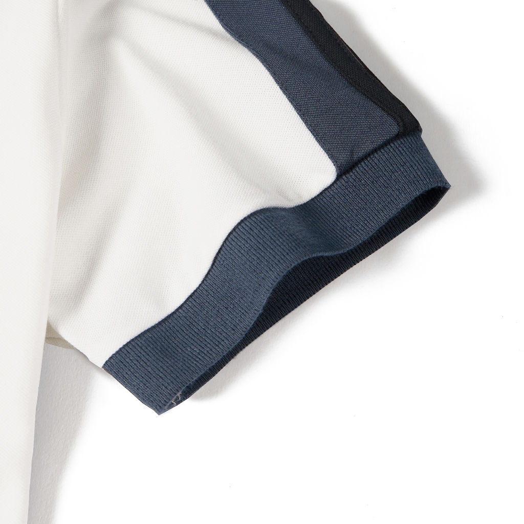 Áo Polo nam V-NECK LEEVUS phối bo, vải CVC cá sấu, form regular APL318