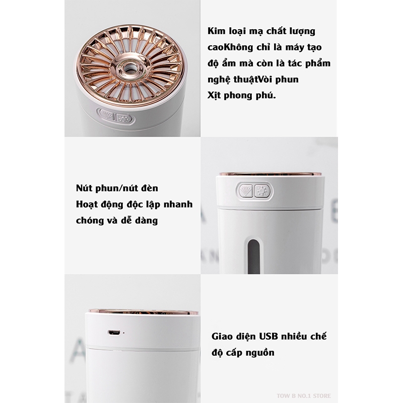 Không Dây Tinh Dầu Khuếch Tán Nước Pin Không Dây Thông Minh Mới Nhất Mini Sạc Máy Phun Nano Máy Tạo Độ Ẩm Siêu Âm