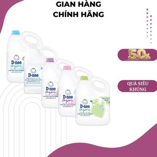 (TRỢ GIÁ) Nước giặt quần áo em bé Dnee 3000ml/1400ml - Nước Giặt Xả Cho Trẻ Em an toàn, Chính hãng .