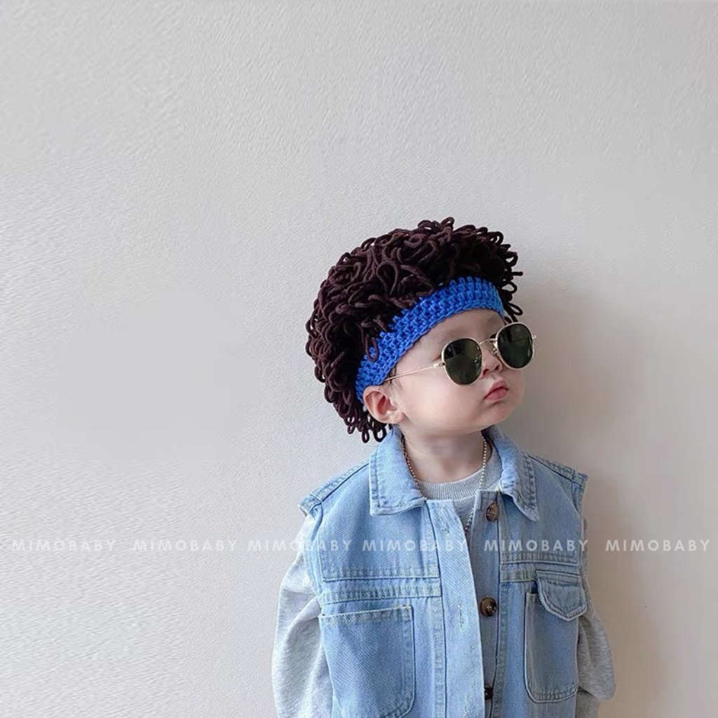 Bộ tóc giả bằng len đáng yêu phong cách hàn quốc cho bé TG02 Mimo Baby