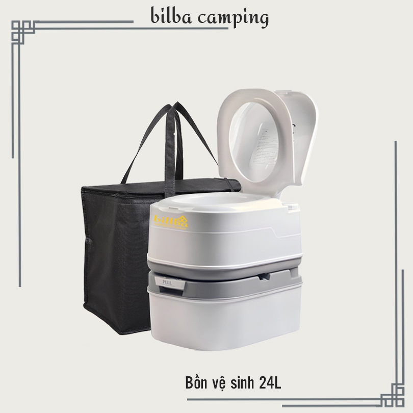 Bồn cầu vệ sinh di động mobihome dã ngoại 24L. Toilet dã ngoại cắm trại ngoài trời hay người cao tuổi - Billba Camping