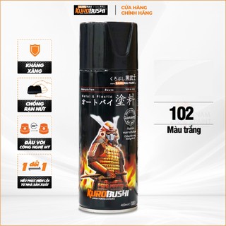 Sơn xịt samurai kurobushi - màu trắng 102 chuyên dùng cho xe máy