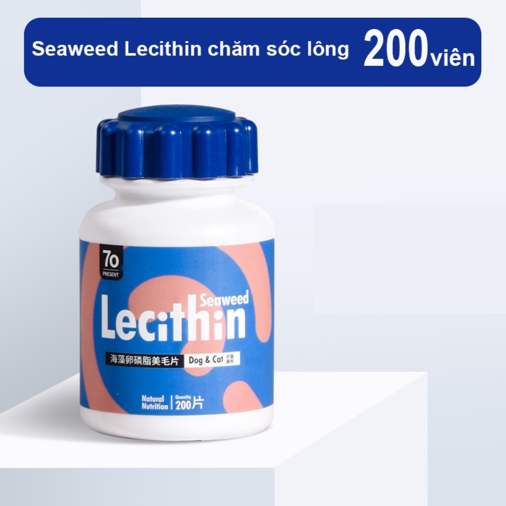 Hộp 180 viên canxi cho chó mèo 70 Present vitamin D nang lông, vi sinh cho bé kén ăn ,tăng trưởng chậm và vết thương lâu