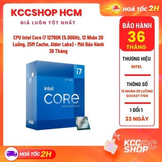 Cpu intel core i7 12700k - mới bảo hành 36 tháng