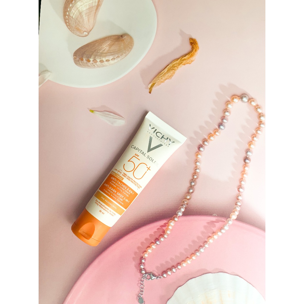 [Công Ty, Tem Phụ] Chống nắng ngừa sạm Capital Soleil Vichy có màu 50ml - [COCOLUX]