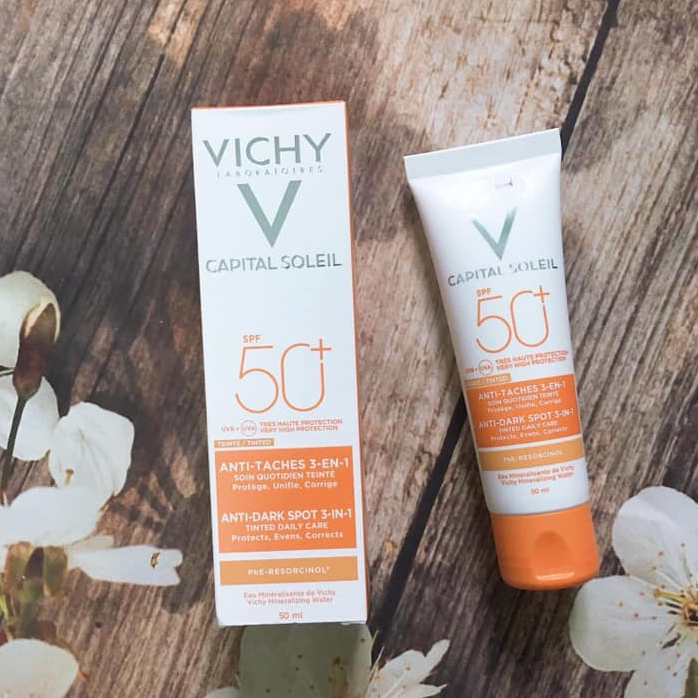 [Công Ty, Tem Phụ] Chống nắng ngừa sạm Capital Soleil Vichy có màu 50ml - [COCOLUX]