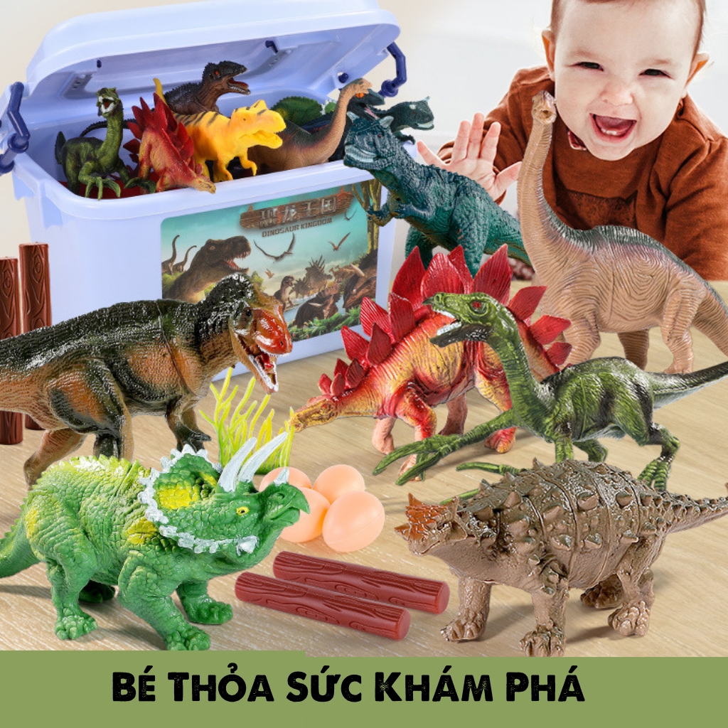 Đồ chơi mô hình công viên khủng long nhiều chi tiết sống động, đồ chơi cho bé Lula Kids